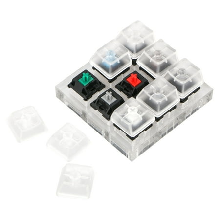 - EEEKit 9-Key Cherry MX Switch Tester Translucent Clear Keycaps Keyboard Pro Sampler Tester Kit for Cherry MX Mechanical Keyboard