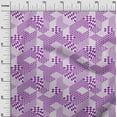 thumbnail image 3 of oneOone Cotton Jersey Purple Fabric Geometrical Mix Dress Material Fabric Print Fabric By The Yard 58 Inch Wide, 3 of 4