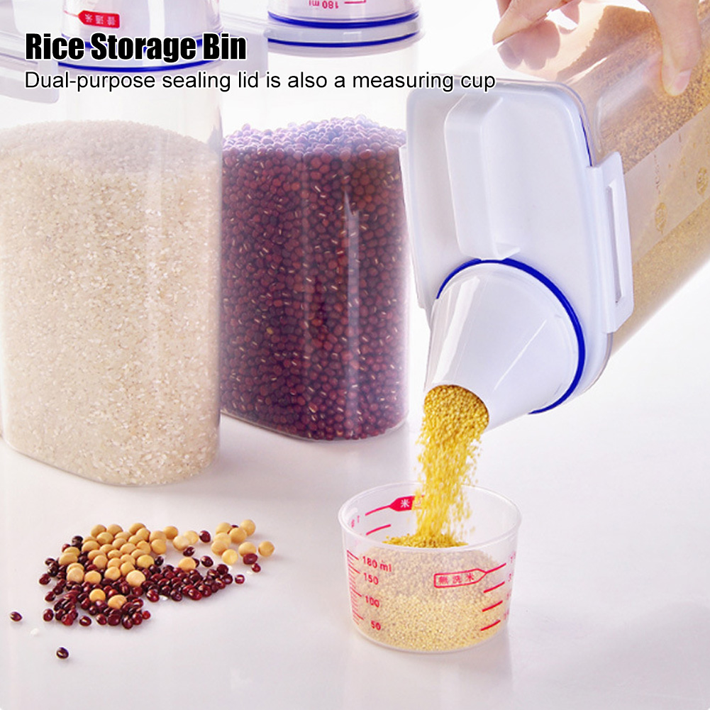 Airtight Food Storage Container, 2kg Capacity Rice  Flour Keeper, <span Style="background:red"></span> Proof Design