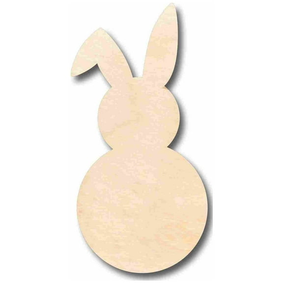 Unfinished Wood Easter Bunny Silhouette - Craft- up to 46" DIY 14" / 1/4"