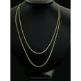 thumbnail image 3 of 1.8mm 10K Yellow Gold Curb Chain Necklace Two Tone Birthday Gifts Dainty Diamond Cut 20" INCH Womens, 3 of 11