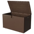 thumbnail image 1 of Gaderth Boîte de Terrasse en Résine, Boîte de Rangement Extérieure, Boîte de Rangement de Patio Imperméable de 120 Gallons, Banc de Rangement Verrouillable pour Livraison de Forfaits Meubles de Patio Coussins Outils de Jardin Intérieur Extérieur, 1 of 9
