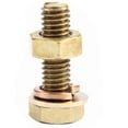 thumbnail image 3 of (2pcs) Brass Hex Bolt and Nut Flat Washer Lockwasher Kit, M8x40mm ., 3 of 5