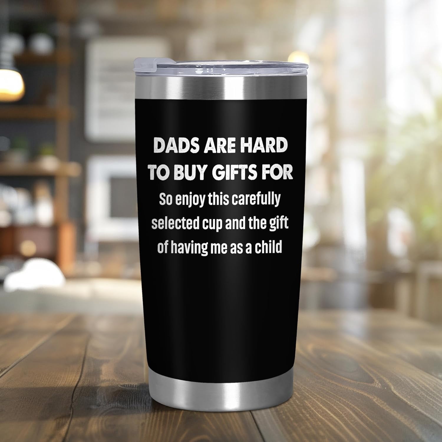 Father's Day Gifts for Dad from Daughter Son - 20 oz Stainless Steel Insulated Coffee Tumbler with Lid - Funny Fathers Day Birthday Gifts for Dad, Mens Birthday Gift Ideas, Cool Stuff for Men