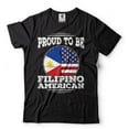 thumbnail image 2 of Proud To Be Filipino American Shirt USA Philippines T-Shirt America Philippines Patriotic Shirt (X-Large Navy Blue), 2 of 6