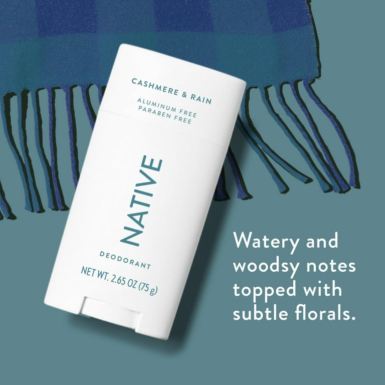 Native Twin Pack Cashmere & Rain Deodorant, 2 Count, 2.3 oz