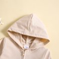 thumbnail image 6 of Toimothcn Toddler Boys Girls Romper Jumpsuit Long Sleeve Casual Solid Color Zipper Up Hooded Romper Soft Comfortable Jumpsuit 0-3 Months, 6 of 7