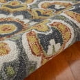thumbnail image 4 of Ox Bay Eva 6' Round Gray/Yellow Floral Medallion Indoor Area Rug, 4 of 8