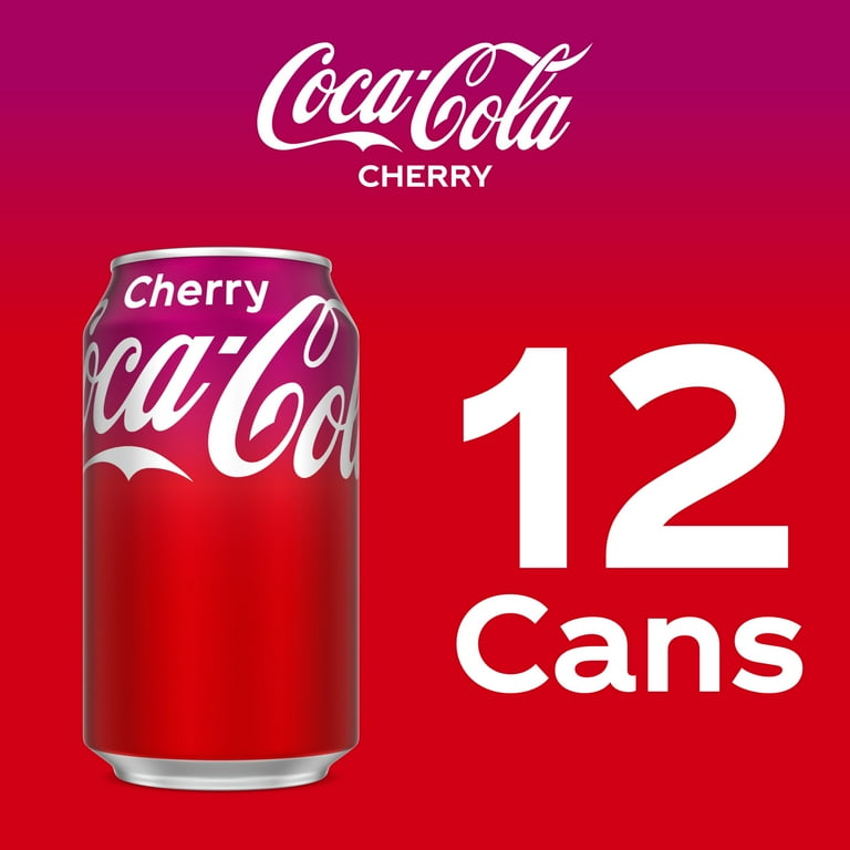 Coca-Cola Cherry Soft Drink, Crisp & Refreshing, 12 fl oz