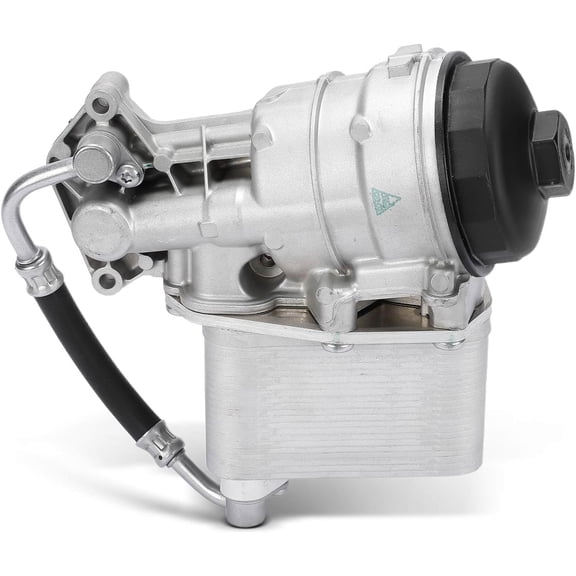 A-Premium Engine Oil Cooler and Oil Filter Housing Compatible with Volvo Vehicles - XC90 2007-2009 3.2L, XC70 2008-2009 3.2L, XC70 2009 3.0L, S80 2007-2014 3.2L