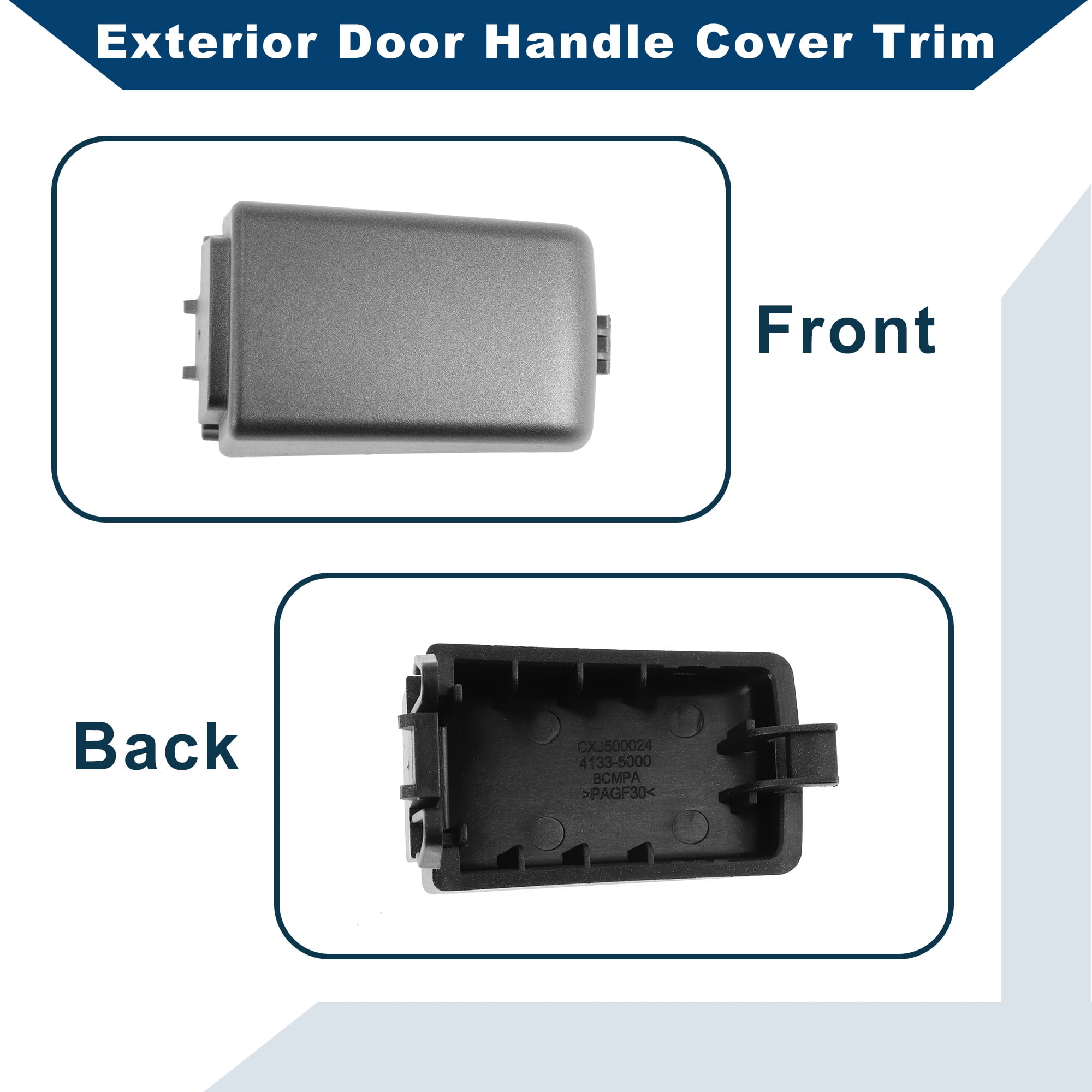 Unique Bargains Vehicle Handle Cover Gray for Land Rover Range Rover Sport 2005-2013