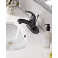 thumbnail image 6 of Wowow Matte Black Bathroom Faucet 4 inch Centerset Single Handle Faucet with Lift Rod Drain Assembly, Rv Lavatory Taps 3 Hole, 6 of 9