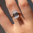 thumbnail image 4 of 2CTW Emerald Lab Created Diamond Solitaire Engagement Ring 14k White Gold Plated, 4 of 5