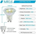 thumbnail image 3 of GU10 Halogen 50W Bulbs, 6PCS GU10+C 120V 50W with 2800k Warm White, Long Lifespan GU10 MR16 Dimmable for Track Lighting, 3 of 9