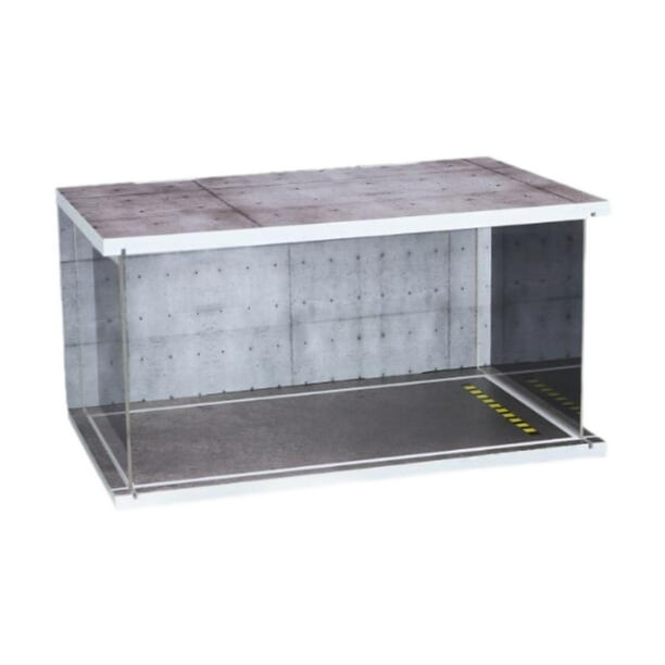 Vitrina de estacionamiento a escala 1/32, colección, decoración del hogar, diseño, diorama realista, coche gris
