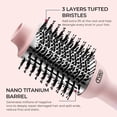 thumbnail image 5 of Cepillo secador de pelo TYMO Volumizer rosa con cuerpo de titanio, 1200 W, 3 velocidades, cerdas de nailon, tecnología iónica, peinados de salón duraderos, cepillo de aire caliente para mujer, diseñad, 5 of 5