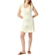 thumbnail image 1 of INSPIRE CHIC Vestido Midi de Punto con Cuello Redondo y Volantes para Mujeres S Blanco, 1 of 6