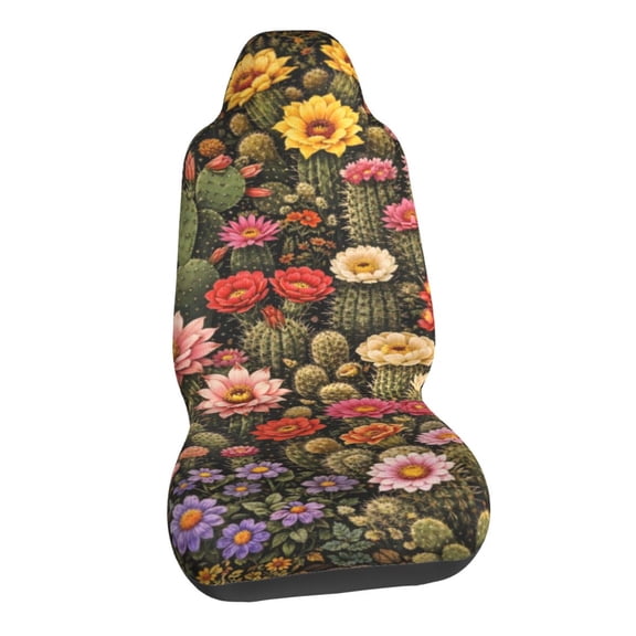 Cactus Desert Botanical Car Seat Covers Stretch Car Seat Protectors Universal Fit