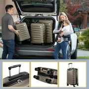 Skyway Luggage Camano Hardshell 20 Expandable Carry on Hardside Luggage with Spinner Wheels, Bronze