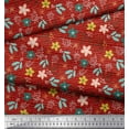thumbnail image 3 of Soimoi Cotton Poplin Fabric Holly Leaves & Yellow Flower Floral Decor Fabric Printed Yard 42 Inch Wide, 3 of 3