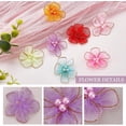 thumbnail image 3 of 160Pcs 40mm 8 Colors Organza Flower Appliques with Beads Floral Tiny Daisy Embellishments for DIY Sewing Craft Clothes Hair Bows Flower Making Wedding Party Bridal Dress Decoration Colorful, 3 of 7