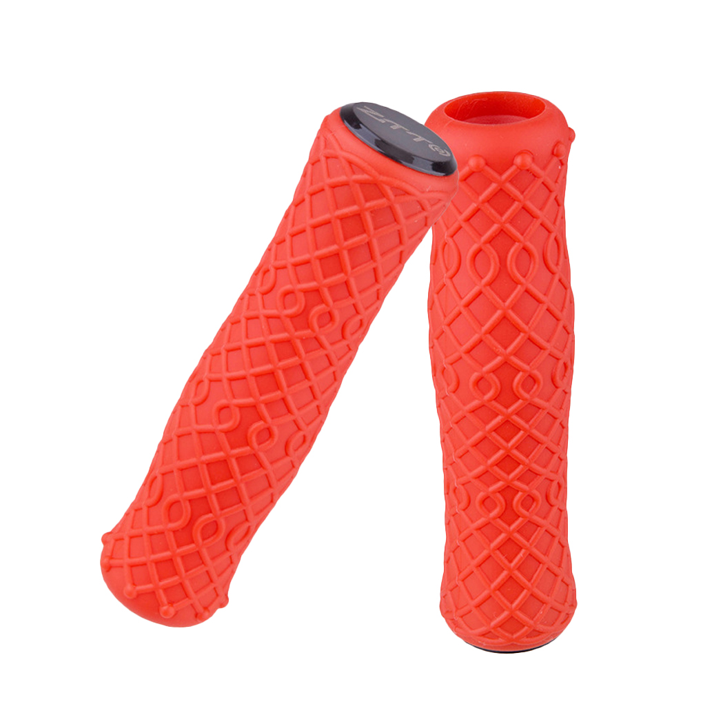 1Pair Bicycle Soft Silicone Handlebar Grips Cover Outdoor Mountain Bike
