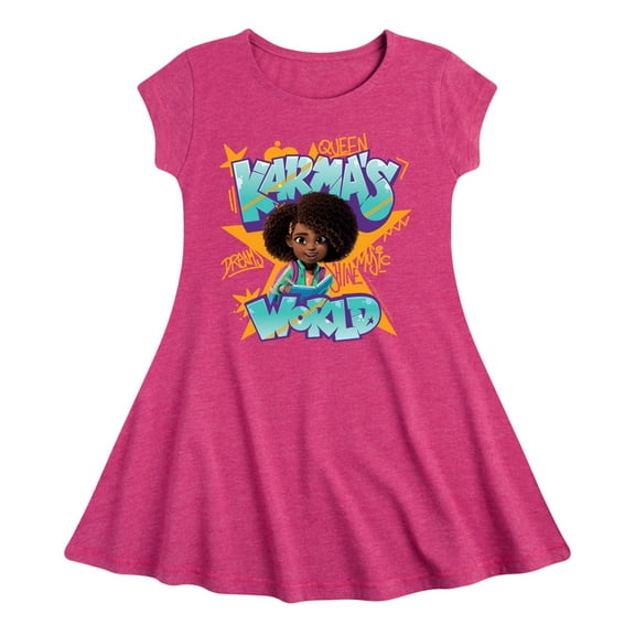 Karma's World - Graffiti Art - Toddler And Youth Girls Fit And Flare Dress