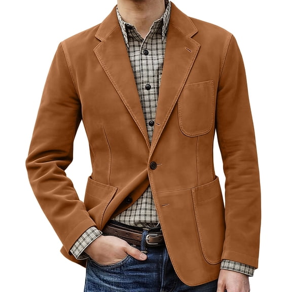 oqasdz Suit Jacket for Men Timeless Lined Solid Color One Button Stylish Modern Casual Lightweight Sport Coat Party Evening Wedding Prom