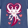 thumbnail image 3 of Instant Message - Axolotl Heart Fins - Toddler And Youth Girls Short Sleeve Graphic T-Shirt, 3 of 6