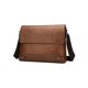 thumbnail image 2 of Textured Leather Crossbody Shoulder Bag | Adjustable Lightweight Strap | Spacious Multi-Compartment Handbag | Travel Work Daily Use | Coffee Brown | 33x24x5 cm | 1 Pc, 2 of 6