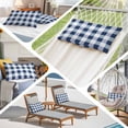 thumbnail image 5 of Navy Blue Plaid Throw Pillow Cover, Pillowcase Protectors with Zipper, Breathable Decorative Lumbar Pillow Case Cover, Spring Farmhouse Buffalo Checkered Pillow Shams for Couch Sofa 12x20Inch, 5 of 8