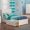 thumbnail image 2 of Leo & Lacey Lit Plateforme Urbain Simple TG avec Rangement, Blanc, 2 of 3