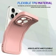 thumbnail image 3 of Case for iPhone 15 Pro Max Case,Wave Curly Frame Design,Soft Flexible TPU,Cute Wavy Solid Color Aesthetic Flashion Phone Case Shockproof Protective Case Cover 6.7" - Pink, 3 of 15