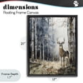 thumbnail image 4 of Stupell Industries Farmhouse Deer In The Woods Black Floating Frame Canvas Art, 17 x 21, by Franklyn Gregory, 4 of 8