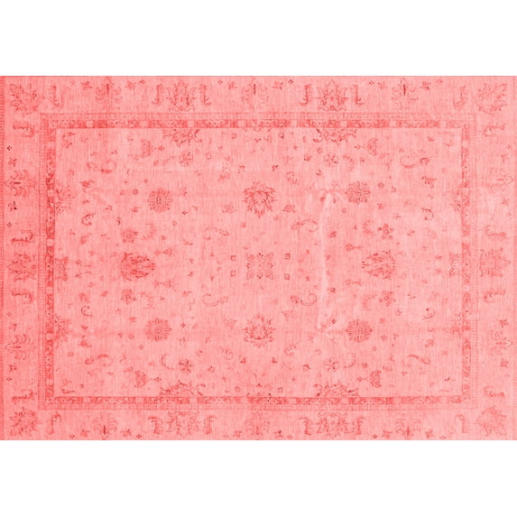 Ahgly Company Indoor Rectangle Oriental Red Traditional Area Rugs, 7' x 10'