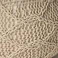 thumbnail image 7 of GDF Studio Woodbine Modern Knitted Cotton Round Pouf, Ivory, 7 of 7