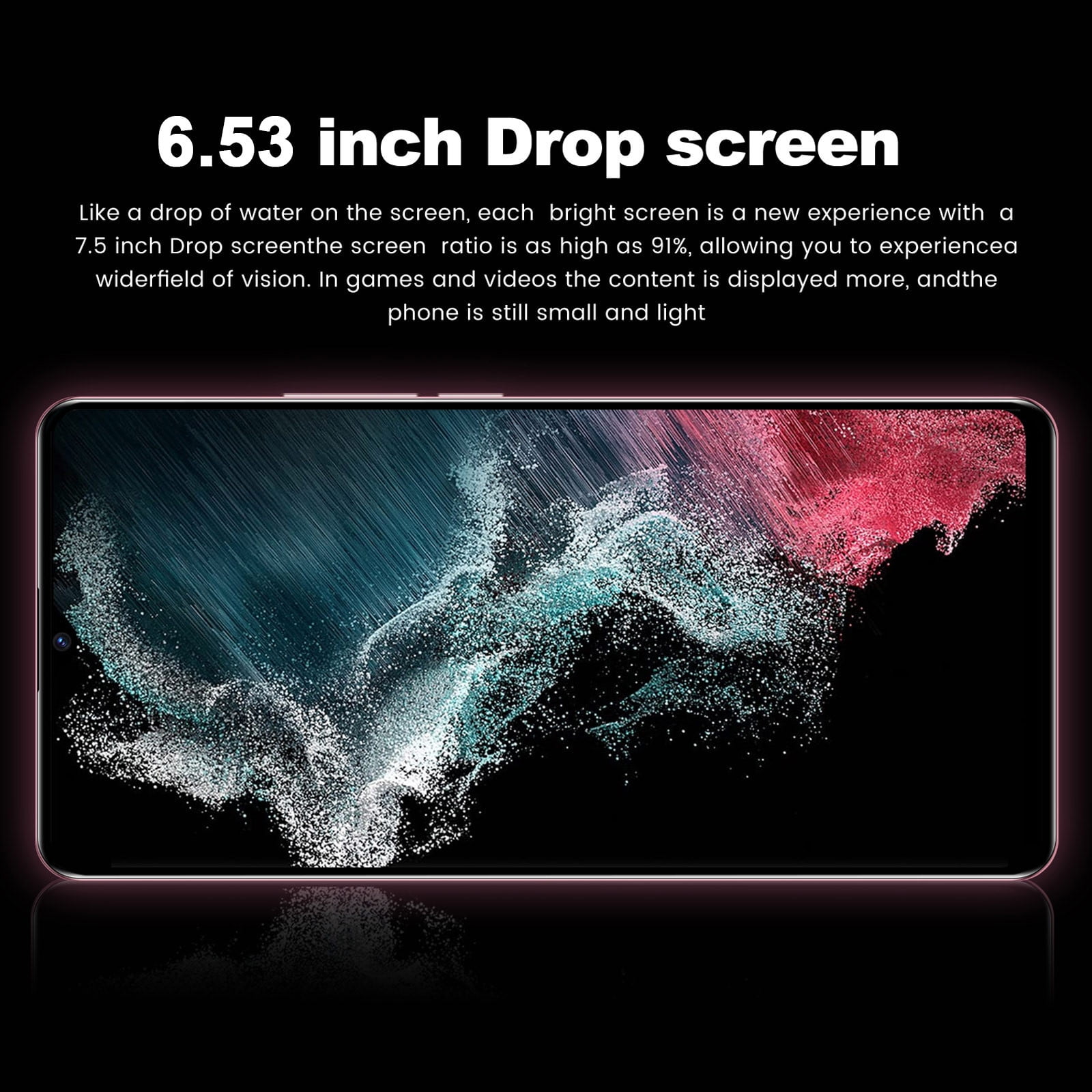 HOMBOTI Cell Phone Clearance Smartphone Straight Talk S22 5G Android Smartphone 6.53-inch HD Standby Card Slot 2+16G Memory 2400mAh Battery
