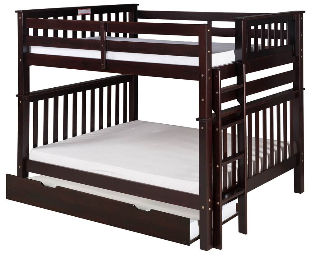 Santa Fe Mission Tall Bunk Bed Full over Full Bed End Ladder