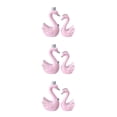 thumbnail image 3 of Justharion Statue de Cygne Figurines Sculpture Gâteau Tableau de Bord Décor Mini Rose 9cm 3Set, 3 of 6