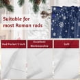 thumbnail image 7 of Valances for Windows Abstract White Christmas Tree Rod Pocket Short Curtain for bathroom living room bedroom Winter Snowflakes on Blue 1 Panel 54x18in, 7 of 7