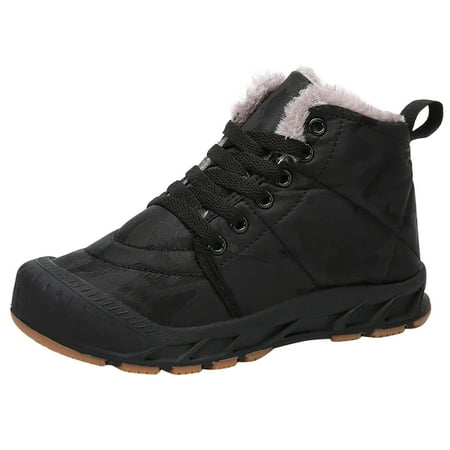 

Boys Little Child And Big Kids High Top Outdoor Water Proof Camouflage Snow Boots Children Plush Warm Cotton Shoes Trendy And Fashionable Kids Sports Shoes CE1