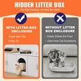 thumbnail image 3 of Caja de arena para gatos VEVOR mueble blanco 57,9, 3 of 9