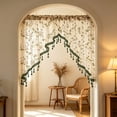 thumbnail image 2 of Swag Curtain Valance, Lace Floral Embroidered Semi Sheer Kitchen Valance Rod Pocket Vintage Window Treatments for Living Room Farmhouse Bathroom Green, 2 of 6