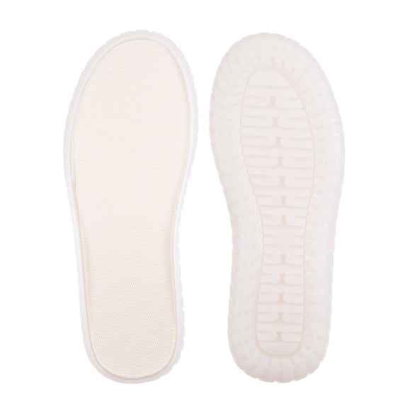 Uxcell 1pair Shoes Outer Soles Pad US Size 5.5 Non Slip Mesh Mat Woven Protector Bottom for DIY Slipper Sandals, White