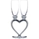 thumbnail image 1 of Juego de 2 copas de champán creativas, regalos de champán para bodas con forma de corazón, plata, 1 of 4