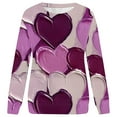 thumbnail image 5 of Womens Cute Heart Sweatshirt for Valentines Day Plus Size Long Sleeve Pullover Tops Crewneck Shirts, 5 of 5