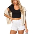 thumbnail image 2 of VIPONES Women's Denim Jeans Shorts High Waisted Stretchy Sexy Butt Lifting White Hot Summer Shorts for Women 2026 Trendy Outfits(304,XXL), 2 of 5