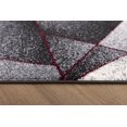 thumbnail image 6 of Rug Branch Contemporary Geometric  Grey Red Red Indoor Area Rug - 6x9, 6 of 8
