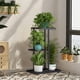 thumbnail image 4 of Soporte para plantas de 3 niveles con maceteros multicapa, expositor de flores de hierro para ahorrar espacio en la decoración del hogar, perfecto para sala de estar, jardín y oficina., 4 of 9