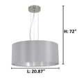 thumbnail image 7 of 31606A-Eglo Lighting-Maserlo - 3-Light Pendant - Satin Nickel - Grey and Silver-Satin Nickel Finish-Grey Shade Color, 7 of 7